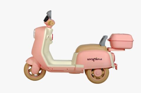 Akülü 3 tekerlekli Çocuk Motoru 6 W Uzaktan Kumandalı 50kilo Taşıma Kapasiteli Müzik Çalarlı 1-6Yaş PEMBE