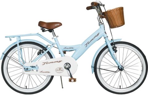 TommyBike Latte Sepetli, Elcikli 20 Jant Çocuk Bisikleti, 6-9 Yaş Çocuk Bisikleti BEBE MAVİSİ
