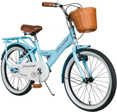 TommyBike Latte Sepetli, Elcikli 20 Jant Çocuk Bisikleti, 6-9 Yaş Çocuk Bisikleti BEBE MAVİSİ