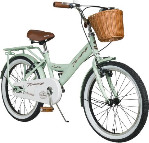 TommyBike Latte Sepetli, Elcikli 20 Jant Çocuk Bisikleti, 6-9 Yaş Çocuk Bisikleti SU YEŞİLİ