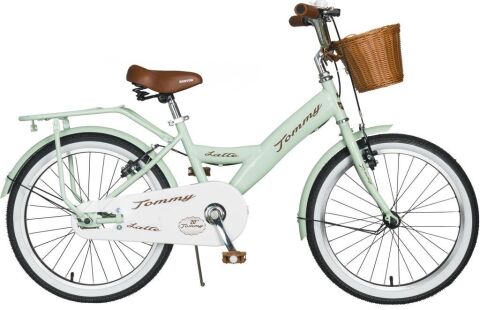 TommyBike Latte Sepetli, Elcikli 20 Jant Çocuk Bisikleti, 6-9 Yaş Çocuk Bisikleti SU YEŞİLİ