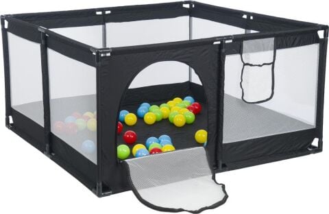 TommyBaby Güvenli Bebek Ve Çocuk Oyun Alanı Oyun Parkı 120X120 Oyun Matı Topları Yatak