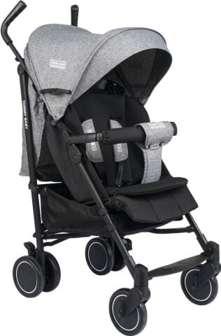 TommyBaby Luppo Black Tam Yatar Baston Bebek Arabası Puset GRİ