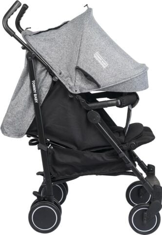 TommyBaby Luppo Black Tam Yatar Baston Bebek Arabası Puset GRİ