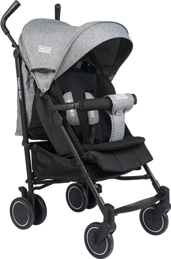 TommyBaby Luppo Black Tam Yatar Baston Bebek Arabası Puset GRİ