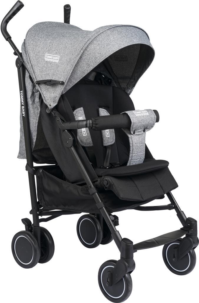 TommyBaby Luppo Black Tam Yatar Baston Bebek Arabası Puset GRİ