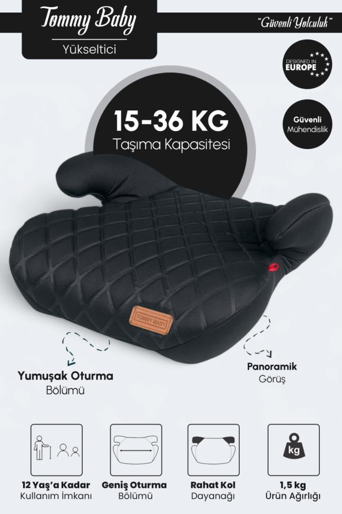 TommyBaby Yükseltici 15-36 KG Yükseltici Oto Koltuğu SİYAH