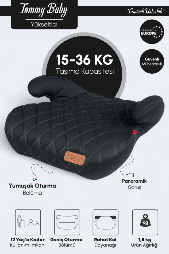 TommyBaby Yükseltici 15-36 KG Yükseltici Oto Koltuğu SİYAH