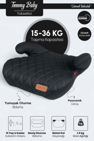 TommyBaby Yükseltici 15-36 KG Yükseltici Oto Koltuğu SİYAH