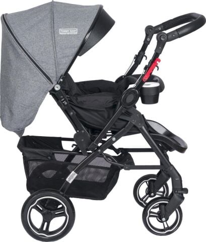 Tommybaby Tornado Plus Black Alüminyum Lüx Çift Yön Bebek Arabası ANTRASİT