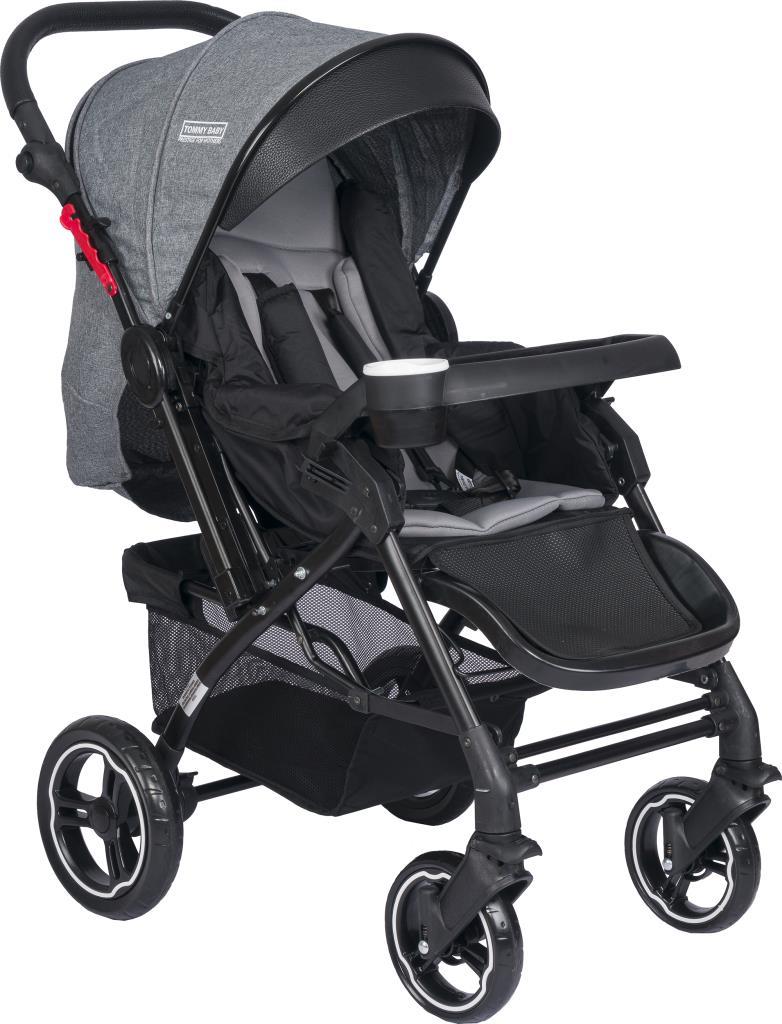 Tommybaby Tornado Plus Black Alüminyum Lüx Çift Yön Bebek Arabası GRİ