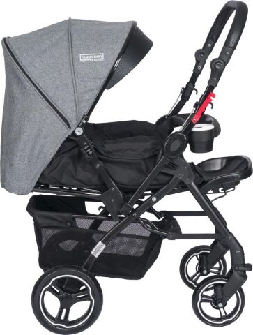 Tommybaby Tornado Plus Black Alüminyum Lüx Çift Yön Bebek Arabası GRİ