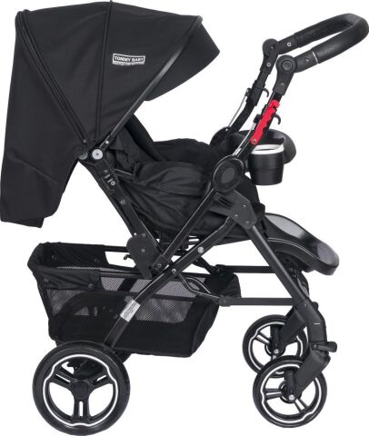 Tommybaby Tornado Plus Black Alüminyum Lüx Çift Yön Bebek Arabası SİYAH
