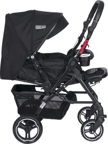 Tommybaby Tornado Plus Black Alüminyum Lüx Çift Yön Bebek Arabası SİYAH