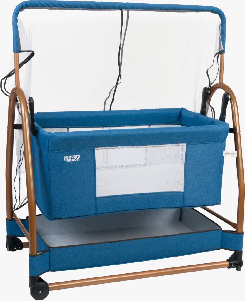 Convers Rocco Sallanabilir Bebek Beşik Hamak Beşik Sepet Beşik MAVİ
