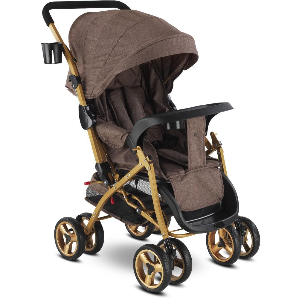 Babyhope Bh-617 Çift Yönlü Bebek Arabası KAHVERENGİ