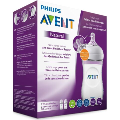 Natural Pp Biberon 260ml Ikili