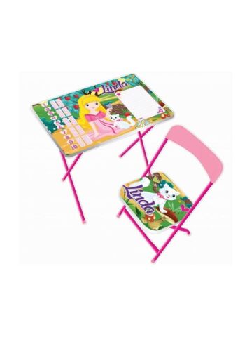 Furkan Toys Yazı Tahtalı Çocuk Ders Çalışma Masası Linda