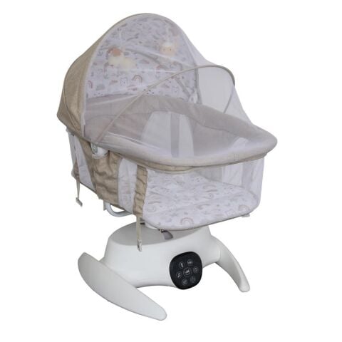 TommyBaby Vomero Rosy 3 kademeli Elektrikli Beşik 2in1 Beşik Ana kucağı KAHVE
