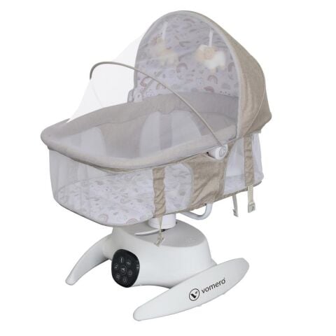 TommyBaby Vomero Rosy 3 kademeli Elektrikli Beşik 2in1 Beşik Ana kucağı KAHVE