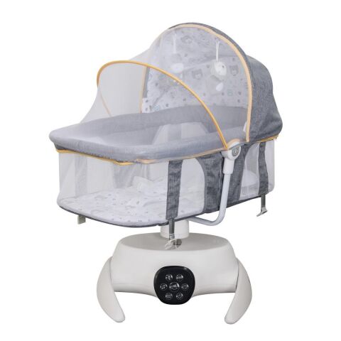 TommyBaby Vomero Rosy 3 kademeli Elektrikli Beşik 2in1 Beşik Ana kucağı GRİ