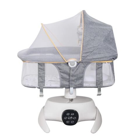 TommyBaby Vomero Rosy 3 kademeli Elektrikli Beşik 2in1 Beşik Ana kucağı GRİ