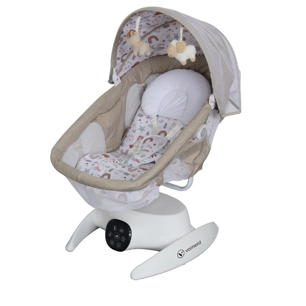 TommyBaby Vomero Rosy 3 kademeli Elektrikli Beşik 2in1 Beşik Ana kucağı KAHVE