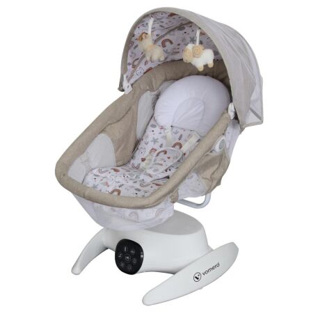 TommyBaby Vomero Rosy 3 kademeli Elektrikli Beşik 2in1 Beşik Ana kucağı KAHVE
