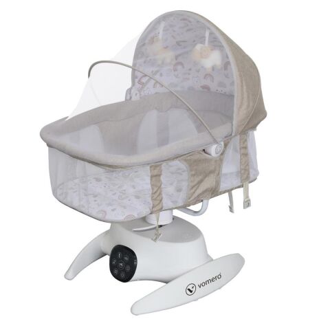 TommyBaby Vomero Rosy 3 kademeli Elektrikli Beşik 2in1 Beşik Ana kucağı KAHVE
