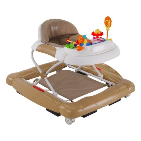 BabyHope 212 Royal Yürüteç- Müzikli Oyuncaklı Lüks Yürüteç | Örümcek PEMBE