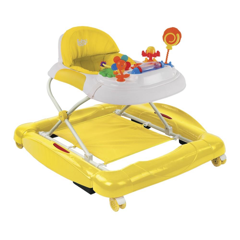 BabyHope 212 Royal Yürüteç- Müzikli Oyuncaklı Lüks Yürüteç | Örümcek SARI