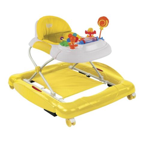 BabyHope 212 Royal Yürüteç- Müzikli Oyuncaklı Lüks Yürüteç | Örümcek SARI