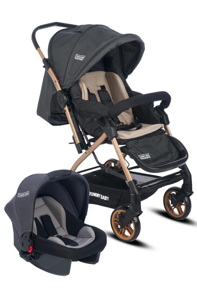 TommyBaby Cross Travel  Çift Yönlü Bebek Arabası Seyahat Sistem Puset ANTRASİT