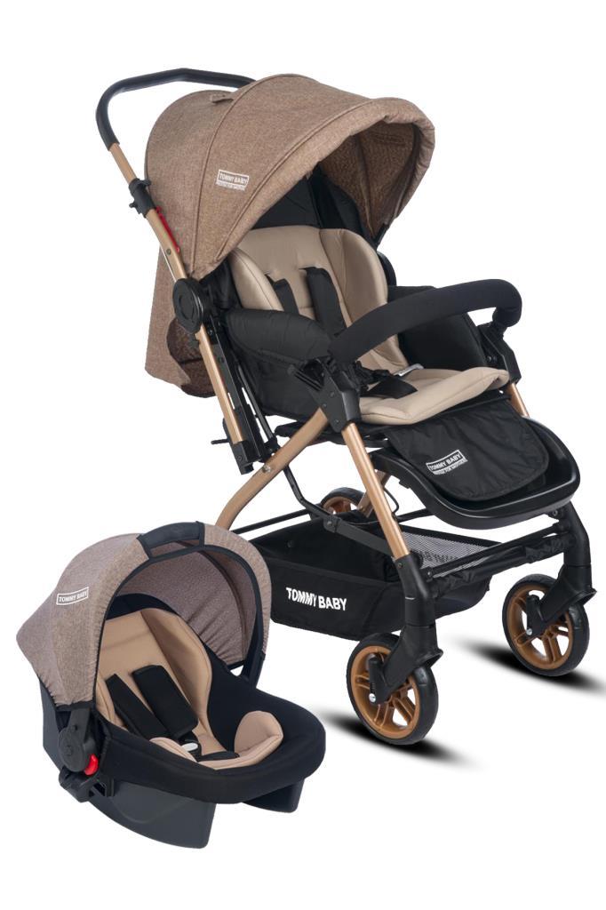 TommyBaby Cross Travel  Çift Yönlü Bebek Arabası Seyahat Sistem Puset KAHVERENGİ