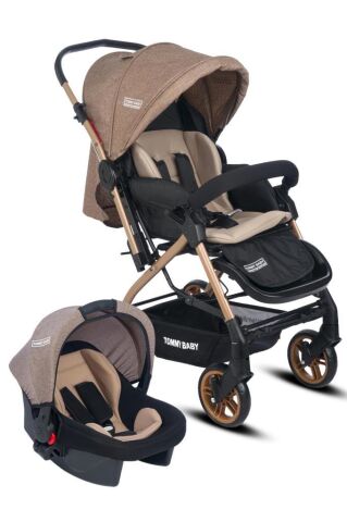 TommyBaby Cross Travel  Çift Yönlü Bebek Arabası Seyahat Sistem Puset KAHVERENGİ