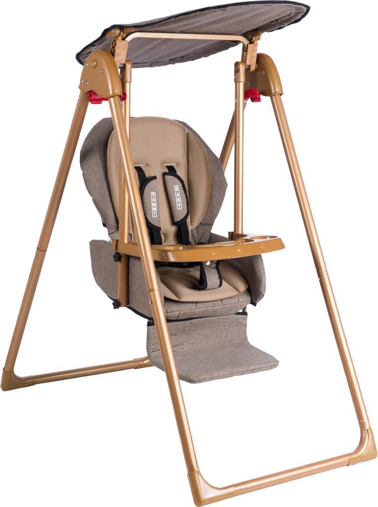 Tommybaby Crazy Gold Salıncak Bebek Çocuk Salıncağı Mama Sandalyesi KAHVERENGİ