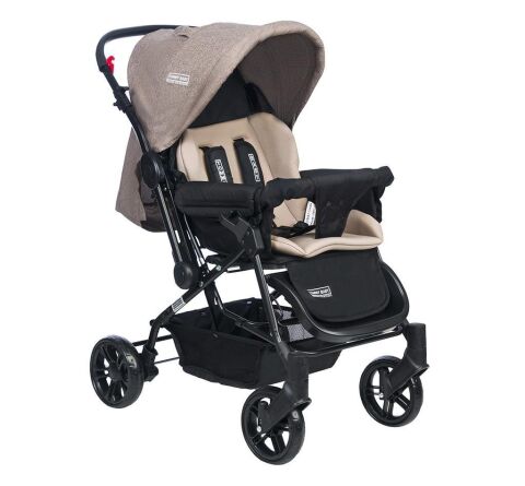 TommyBaby Luna 4'lü Set Bebek Arabası Puset Beşik Bebek Arası Yağmurluğu KAHVERENGİ