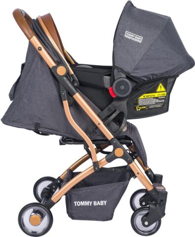 TommyBaby Mia Kabin Travel Bebek Arabası Gold Kabin Boy ANTRASİT