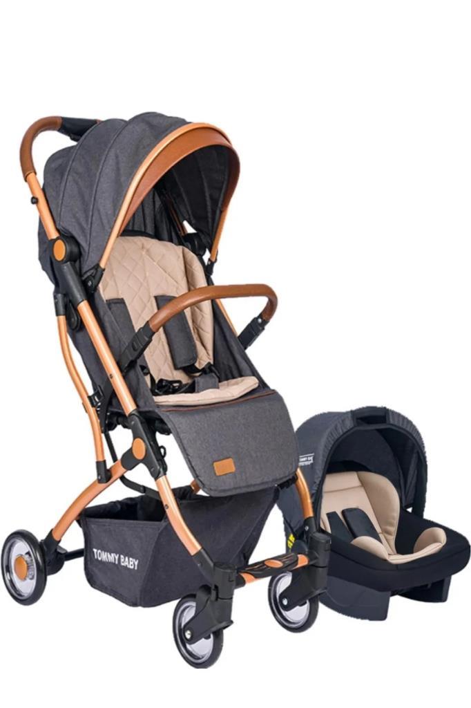 TommyBaby Mia Kabin Travel Bebek Arabası Gold Kabin Boy ANTRASİT