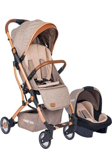 TommyBaby Mia Kabin Travel Bebek Arabası Gold Kabin Boy KAHVERENGİ