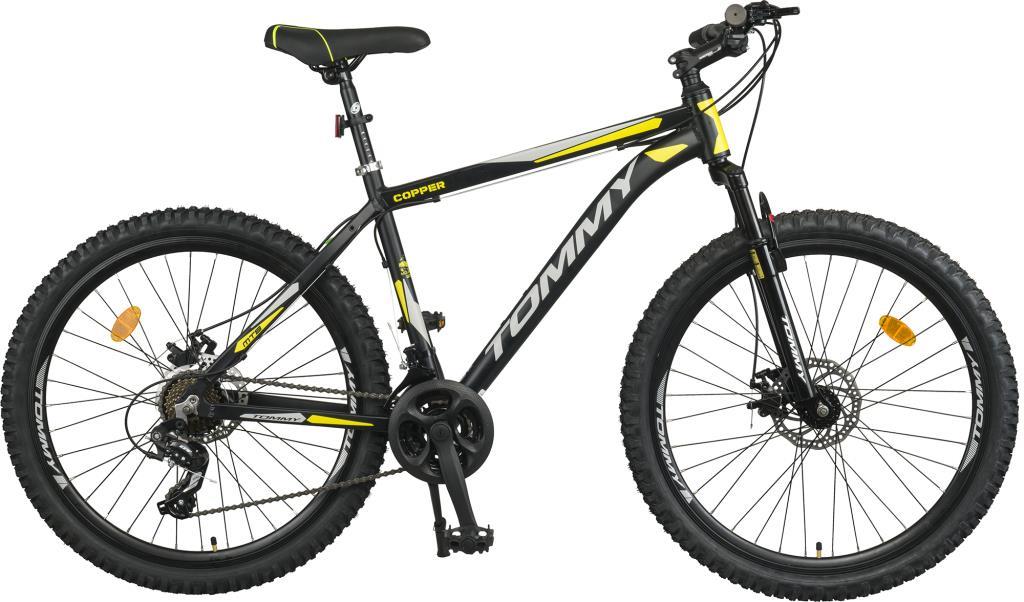 TommyBike COPPER Alüminyum Kadro 26 Jant Disk Fren 24 Vites Dağ Bisikleti SARI