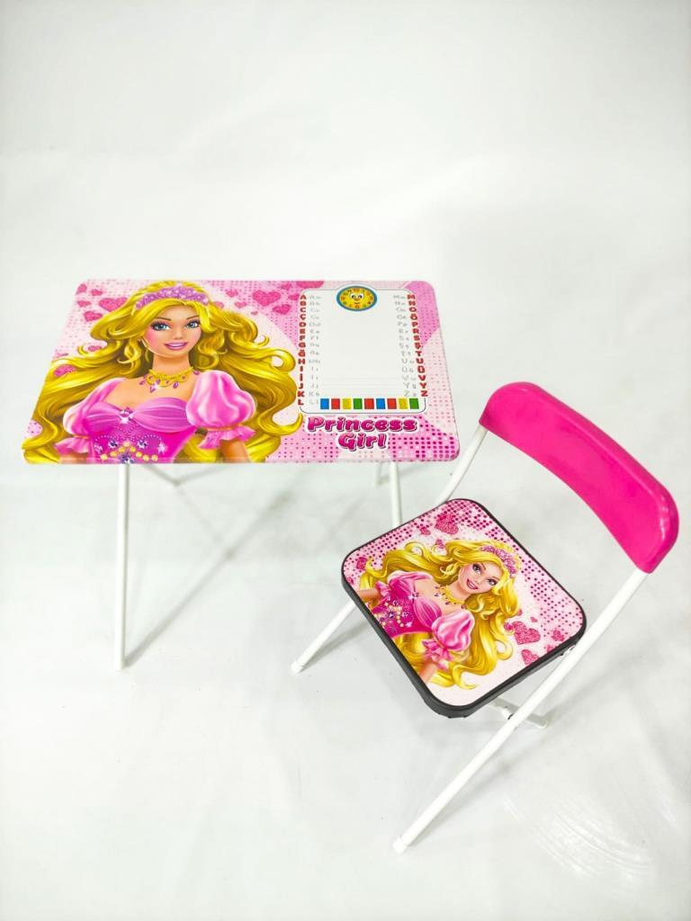 ÇOCUK DERS ÇALIŞMA MASASI YAZI TAHTALI BARBİE