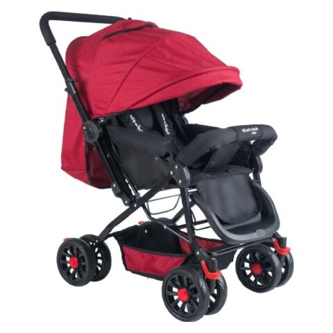 Let's Go Baby Çift Yönlü Tam Kapanır Tente Bebek Arabası KIRMIZI