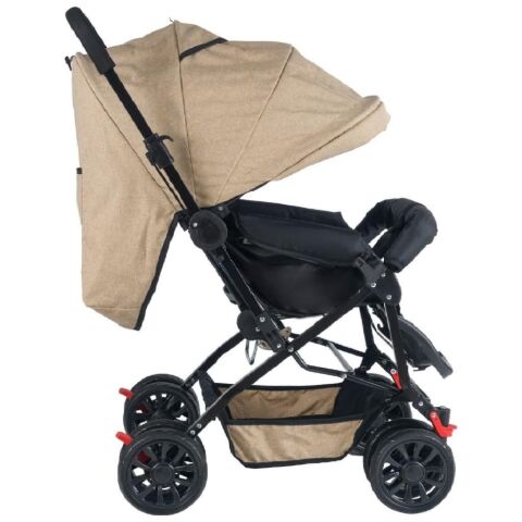 Let's Go Baby Çift Yönlü Tam Kapanır Tente Bebek Arabası KIRMIZI