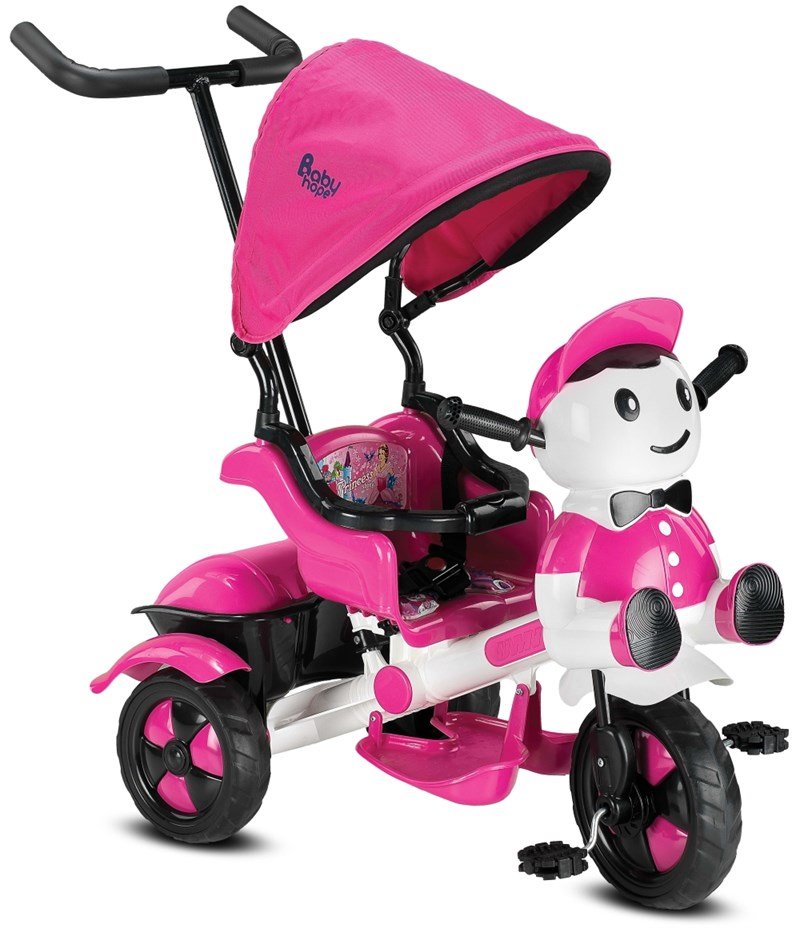 Babyhope 125 Yupi 3 Tekerlekli İtmeli Bisiklet 2019 PEMBE