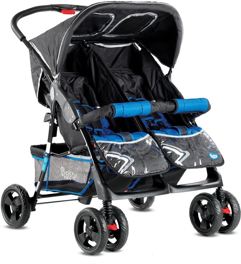 Babyhope ikiz bebek arabası yanyana P-L MAVİ-SİYAH