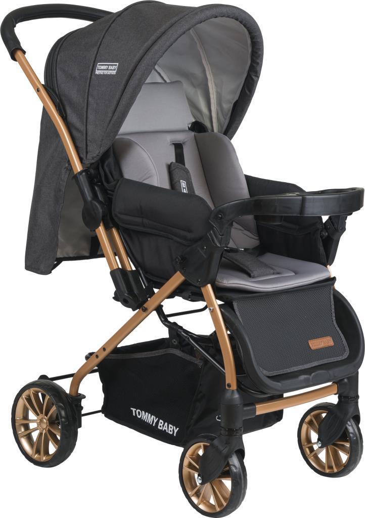 Tommybaby TB-980 Gold Çift Yönlü Bebek Arabası Puset FÜME