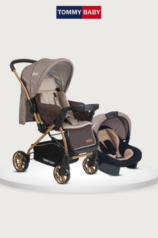 Tommybaby TB-980 Gold Travel Çift Yön (Seyahat) Sistem Bebek Arabası Puset GRİ