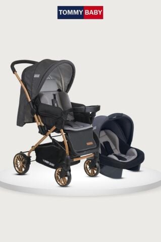 Tommybaby TB-980 Gold Travel Çift Yön (Seyahat) Sistem Bebek Arabası Puset GRİ