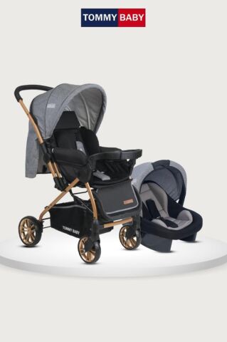Tommybaby TB-980 Gold Travel Çift Yön (Seyahat) Sistem Bebek Arabası Puset GRİ
